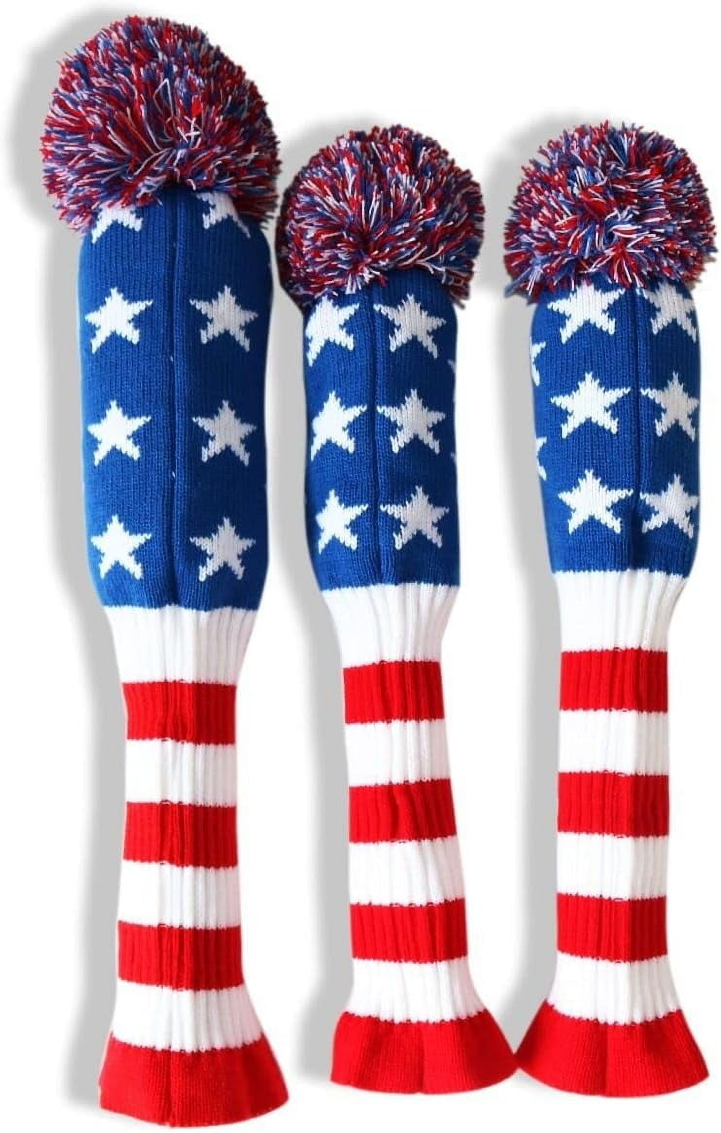 Knitted Golf Club Head Covers for Driver and Fairway Woods Headcovers Set (pack of 3)