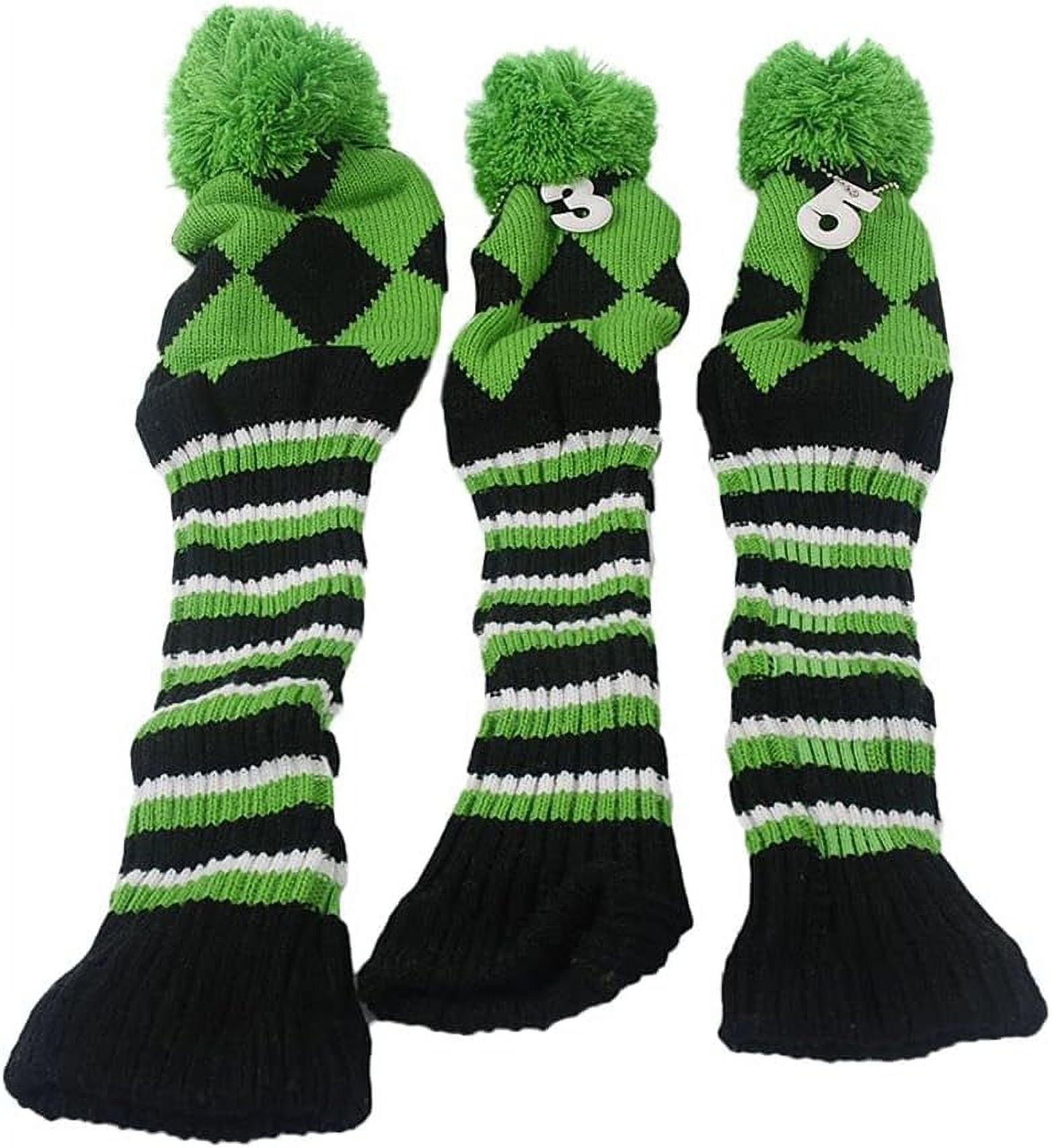 Knitted Golf Club Head Covers for Driver and Fairway Woods Headcovers Set (pack of 3)