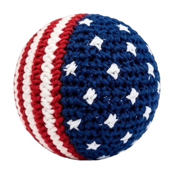Knitted Hacky for Adults, 4th of july Footbag Hacky Ball with Sand Fill, Professional Dirtbag Hacky Sack for Coordination Training
