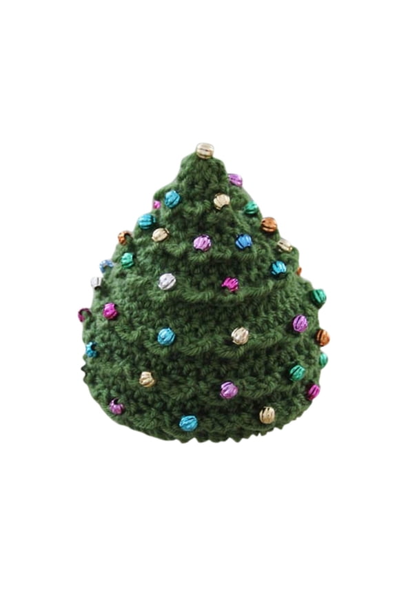 Knitted Hat Christmas Tree Hat Adult Child Cute Christmas Crochet Hat