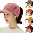 thumbnail image 1 of Knitted Hat Empty Top Plush Lining Casual Peaked Stretchy Keep Warm Solid Color Autumn Winter Women Sports Cap for Outdoor,Orange, 1 of 8