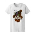 thumbnail image 1 of Knitted Hat & Scarf Dressed Cat T-Shirt Women -Image by Shutterstock, Female XX-Large, 1 of 2
