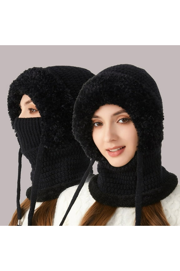 Knitted Hat Winter Cycling Windproof Warm Cap Winter Hats Warm Winter Plain Knit Hat Logger Hats for Men Snow Bonnet Mad Trapper Hats for Men Hat Warmer for Men Hat Chin Strap Men's Hats & Caps Cold