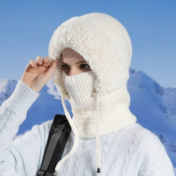 Knitted Hat Winter Cycling Windproof Warm Cap Winter Hats Warm Winter Plain Knit Hat Thermal Winter Trapper Hat with Glasses Mens Snowboard Hat Crazy Hats Men Womens Mad Hat Unisex Hats Winter Thermal