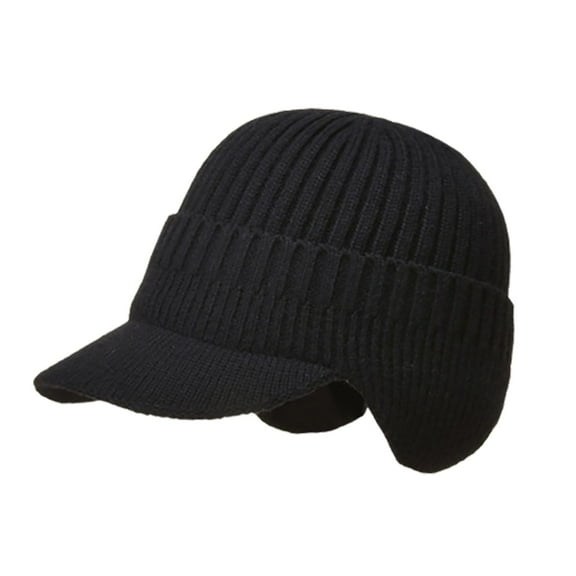 Knitted Hats, Beanie Hat, Outdoor Riding Elastic Single Layer Warm Ear Protection Knitted Hat, Provides Great Protection And Warmth For Your Ears In Frozen Windy Days, Black