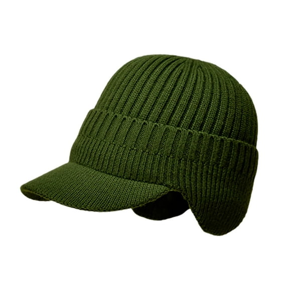 Knitted Hats, Beanie Hat, Outdoor Riding Elastic Single Layer Warm Ear Protection Knitted Hat, Provides Great Protection And Warmth For Your Ears In Frozen Windy Days, Green