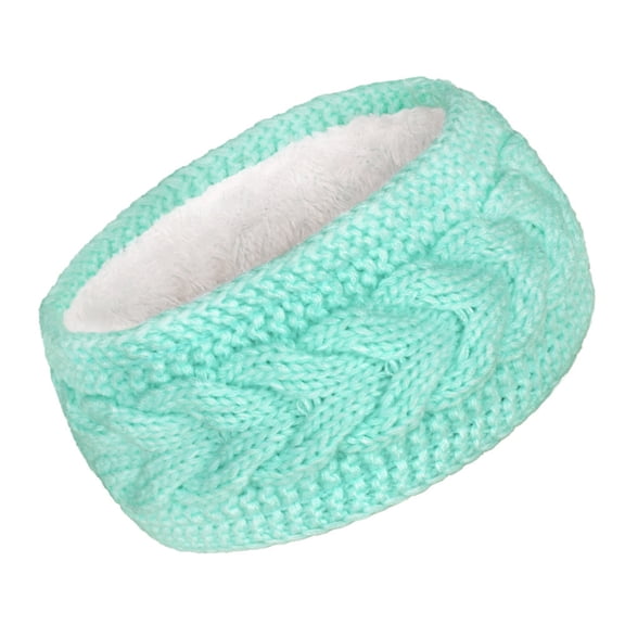 Knitted Headband Winter Ear Warmer Lined Hair Band Thermal Head Wrap for Women Girls Outdoor Sports Cold Weather Hair Accessories
