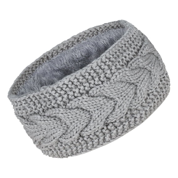 Knitted Headband Winter Ear Warmer Lined Thermal Hair Wrap For Girls Outdoor Sports Cold Weather Gear