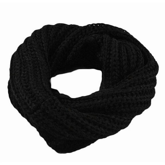 Knitted Infinity Scarf Soft Chunky Loop Neck Warmer Thick Ribbed Yarn Winter Accessory for Men and Women Unisex Design