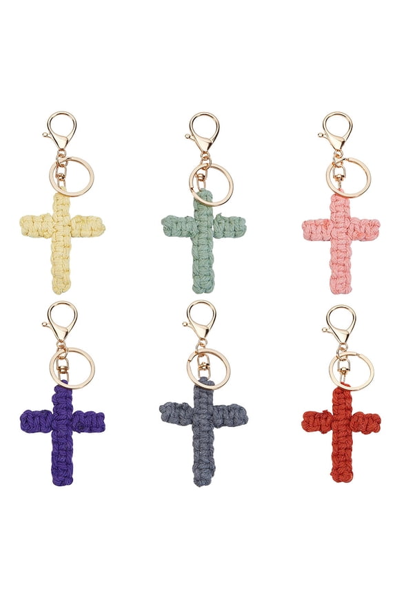 Knitted Keychain Decoration Cotton Pendant for Keys Purse Car Keys Holder Automotive Interior