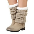 thumbnail image 1 of TBWNWG Knitted Knee High Boot Socks Thermal Leg Warmers For Winter Cold Weather,Size One Size, 1 of 5