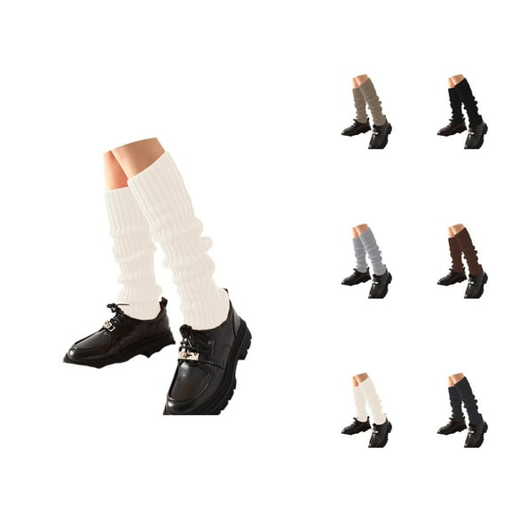Knitted Leg Warmer Compression Socks for Women â Thick Wool Blend Material, Slouchy Warm Design, for Autumn Winter Outfits, Stylish Long Sock Layer for Boots and Dresses