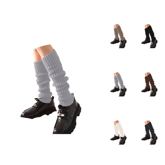 Knitted Leg Warmer Compression Socks for Women â Thick Wool Blend Material, Slouchy Warm Design, for Autumn Winter Outfits, Stylish Long Sock Layer for Boots and Dresses