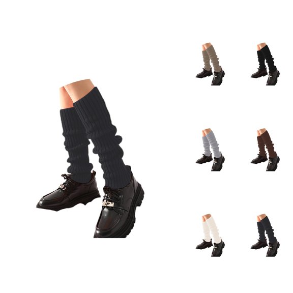 Knitted Leg Warmer Compression Socks for Women â Thick Wool Blend Material, Slouchy Warm Design, for Autumn Winter Outfits, Stylish Long Sock Layer for Boots and Dresses