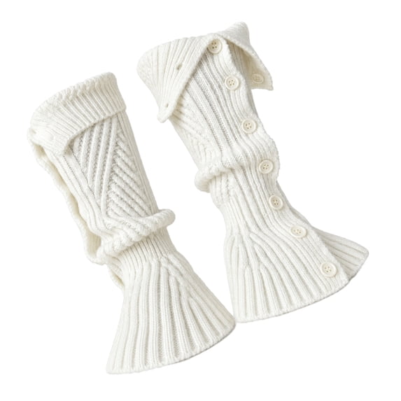 Long Fall Boo Knitted Leg Warmers Japanese Long Boot Socks Cute Winter Leg Covers ...