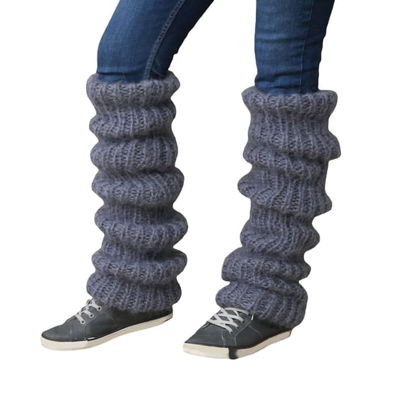 Knitted Leg Warmers for Women and Girls, Calf Cuffs In Braid Pattern for Indoor/Outdoor, Thick Boot Covers Foot Warming Covers