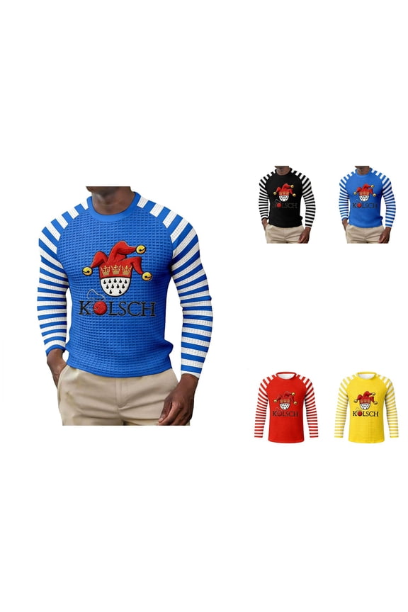 Knitted Long Sleeve Shirts, 1960s Mod Style Retro Owl Pattern Crewneck Pullovers for Men