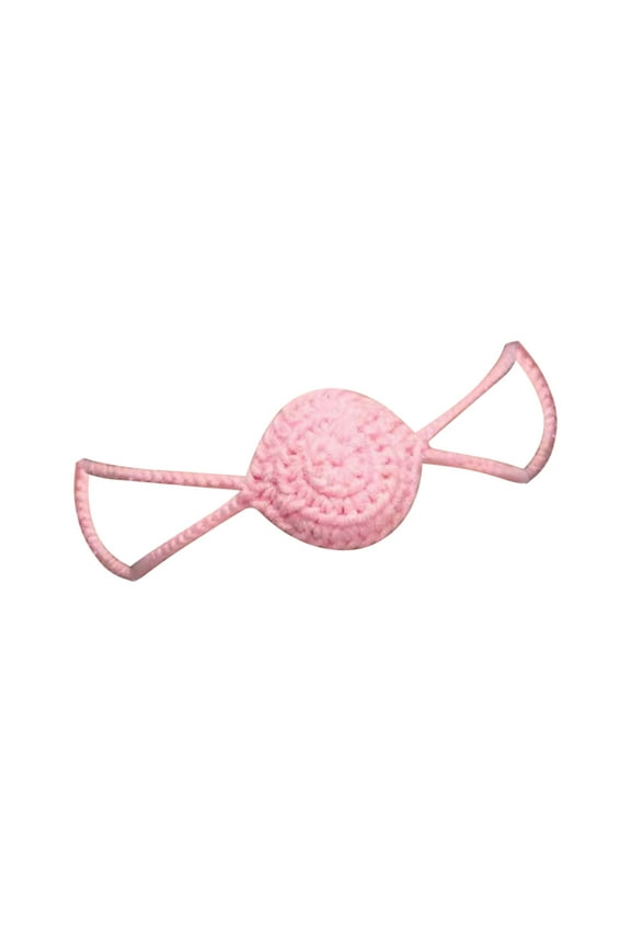 Knitted Nose Warmer, Windproof Cold-Resistant Nasal Cover Winter Face Mask for Outdoor Activities - Pink