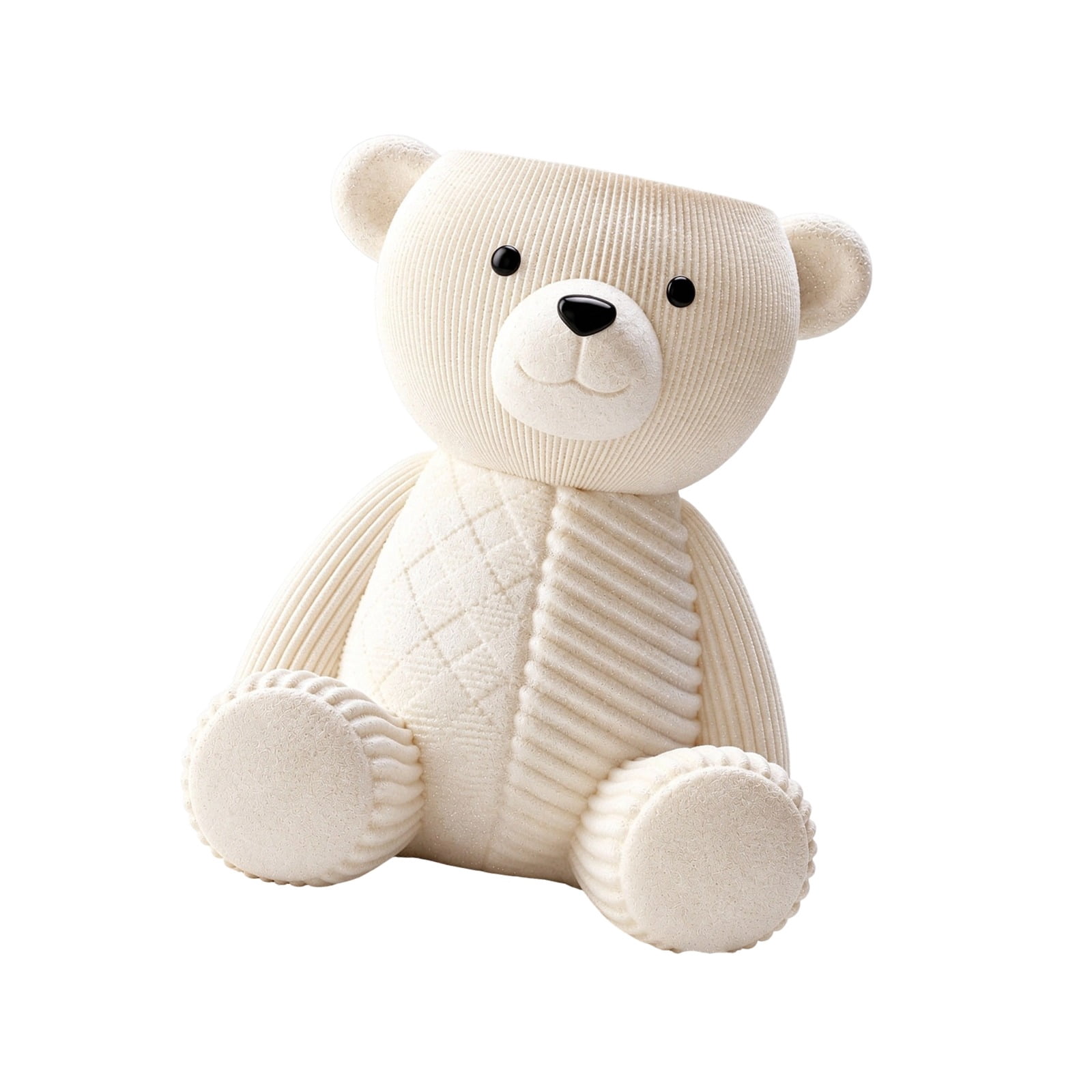 Knitted Pattern Bear Shape Candleholder, Resin Bear Candlestick, Cute ...