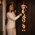 thumbnail image 1 of Knitted Reindeer Outdoor Decorations with Illuminated Leds, Beautiful Christmas Outdoor Decorations for Front Porch, Lovely Home Decorations with Golden Bells and Snowflake Motif, 1 of 6