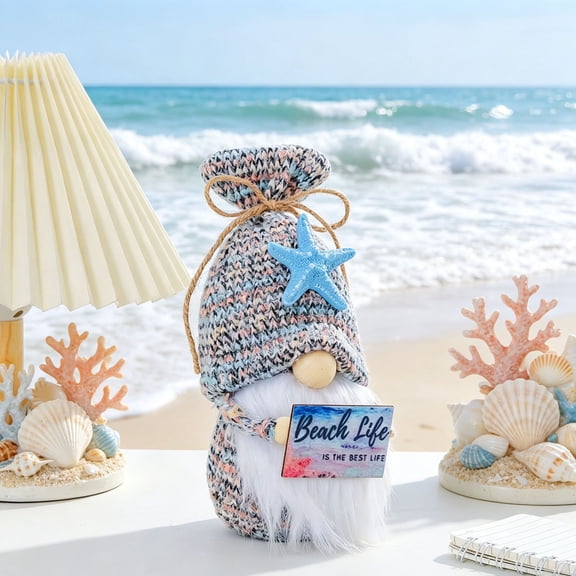 Knitted Rudolph Faceless Doll, Soft Filled Fabric Texture, Handmade Weaving Process, Festival Sign Accessory, Cute Gnome Ornament for Beach Themes, Home Desktops and Holiday Party Decor