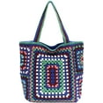 thumbnail image 1 of Knitted Shouder Bags for Women Crochet Handbag Colorful Summer Totes Oversized Hobo Bag Woven Top Handle Purse, 1 of 7