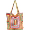 thumbnail image 1 of Knitted Shouder Bags for Women Crochet Handbag Colorful Summer Totes Oversized Hobo Bag Woven Top Handle Purse, 1 of 7