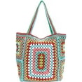 thumbnail image 1 of Knitted Shouder Bags for Women Crochet Handbag Colorful Summer Totes Oversized Hobo Bag Woven Top Handle Purse, 1 of 7