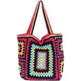 thumbnail image 1 of Knitted Shouder Bags for Women Crochet Handbag Colorful Summer Totes Oversized Hobo Bag Woven Top Handle Purse, 1 of 7