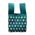 thumbnail image 1 of Knitted Shoulder Wrist Bag Female Underarm Bag for Holidays Gift Beach Party Dark Green, 1 of 8