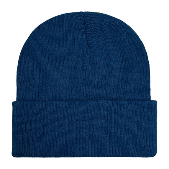 Knitted Skull Caps for Women, Roll Up Winter Warm Knit Beanie Hat, Soft Lightweight Beanie Cap for Autumn Winter 2026, Foldable Toboggan Ski Skull Cap for Cold Weather, Deep Blue_1