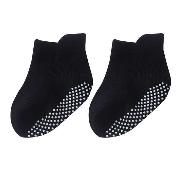 Knitted Socks with Anti Skid Bottom Unisex Baby Socks Solid Color Socks for Walking Playing & Crawling on Floors