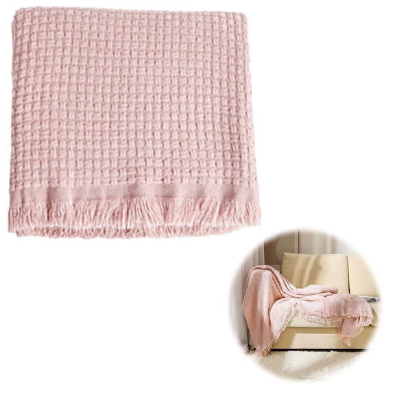 Knitted Sofa Throw Blanket Nordic Throw Blanket Waffle-weave Blanket Sofa Blanket Wool Knitted 2026 Blanket