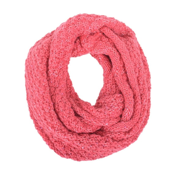 Knitted Solid Color Thick Winter Infinity Loop Scarf with Sequins