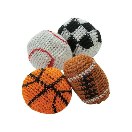 Knitted Sport Ball Kick Balls - Party Favors - 12 Pieces