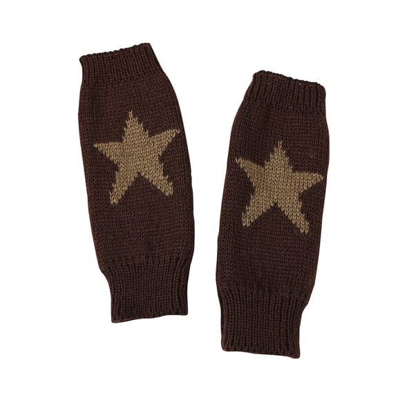 Knitted Star Pattern Leg Warmers Soft Stretchy Comfortable Socks for Adults and Teens Ideal for Daily Wear