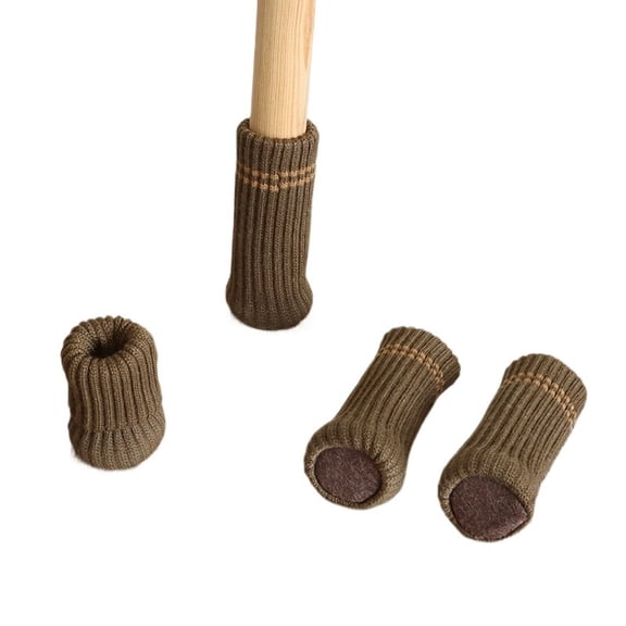 Knitted Thickened Table and Chair Leg Covers - 8 Pieces Protective Furniture Socks