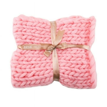 Knitted Throw Blanket Acrylic Knitted Blanket Thick Multicolor Rough Blanket Woven Hand Knitted Blanket for Sofa and Couch