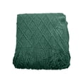 thumbnail image 1 of Knitted Throw Blanket for Couch and Bed, Soft Living Room Home Decor Knitted Blanket with Tassel, Outdoor Lightweight Breathable Summer Blanket, Farmhouse Warm Woven Decorative(50"*60",Dark Green), 1 of 2