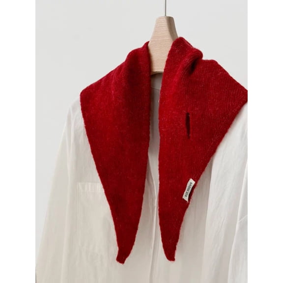 Knitted Triangular Scarf Warm Warm Shawl Winter Triangle Knit Scarves