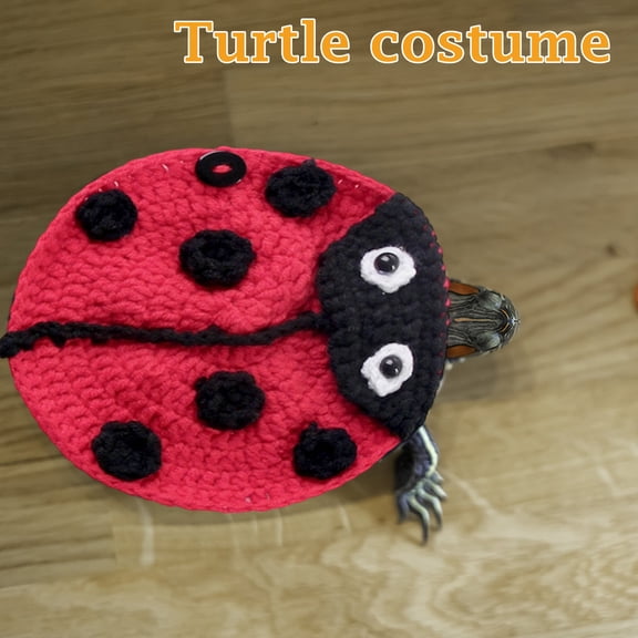 Knitted Turtle Sweater for Pet Tortoise - Cute Warm Shell Costume for Small Turtle for Holiday Party Cosplay Costume Photo Shoot