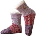 thumbnail image 1 of Knitted Ultra-Thick Slipper Home Socks, Non Slip Warm Winter Foot Slipper Socks, Fleece Lined Fuzzy Socks with Grippers, 1 of 7