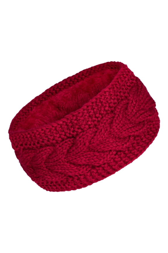 Knitted Winter Ear Warmer Headband Thermal Lined Head Wrap For Women Girls Outdoor Sports Cold Weather Hair Accessory
