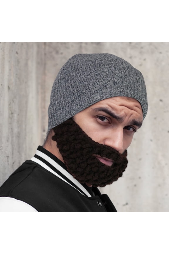 Knitted Yarn Hip-hop Funny Big Beard Mask Adult Hat Beard Hat