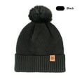 thumbnail image 1 of Knitted hat, scarf, gloves, three piece set, women's autumn and winter outdoor warm double-layer woolen knitted hat, 1 of 10