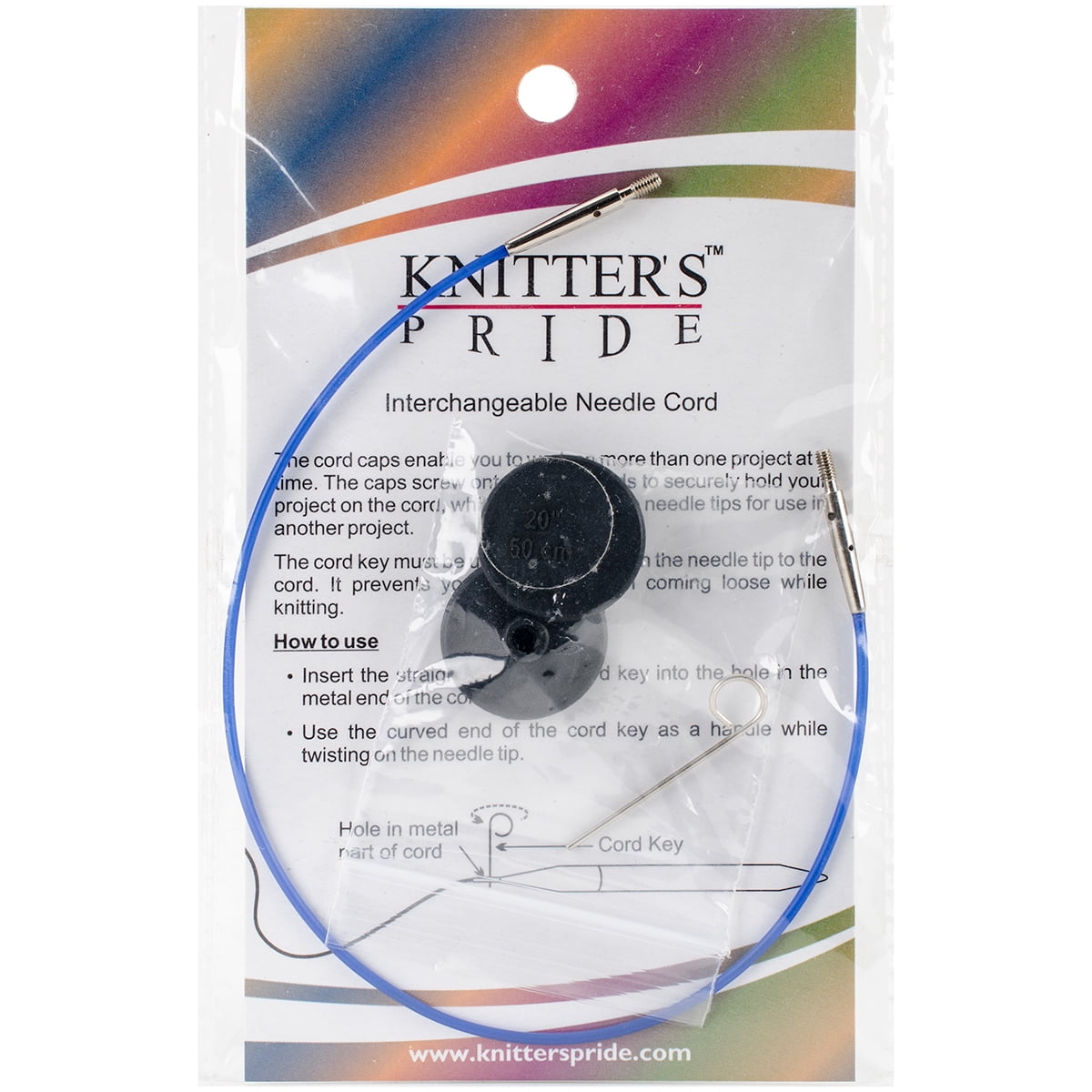 Knitter'S Pride-Interchangeable Cords 11 (20 W/Tips)-Blue