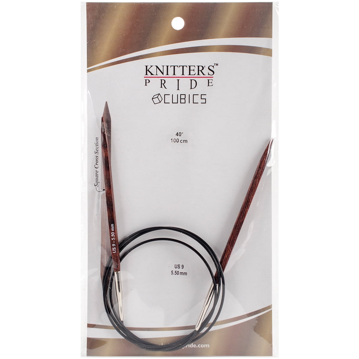 Knitter's Pride Basix Fixed Circular Knitting Needles - Size 9/5.5mm 40-Inch Length