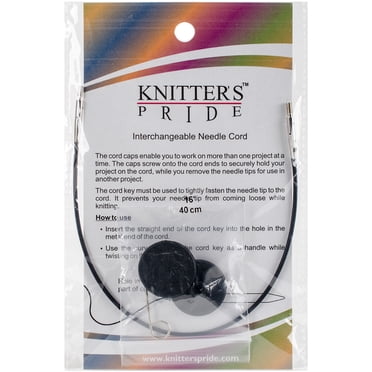 Knitter's Pride Interchangeable Knitting Cord - 37" Cable (Makes 47" Needle), Smooth Join, Key Tightening