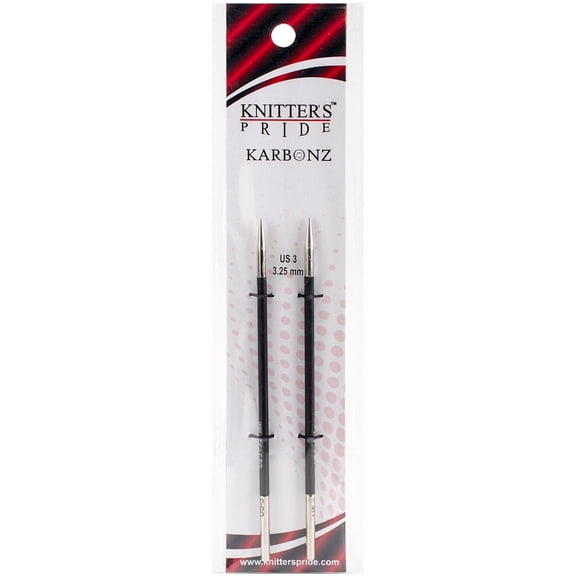 Karbonz Interchangeable Needles-Size 3/3.25mm, Pk 1, Knitter's Pride