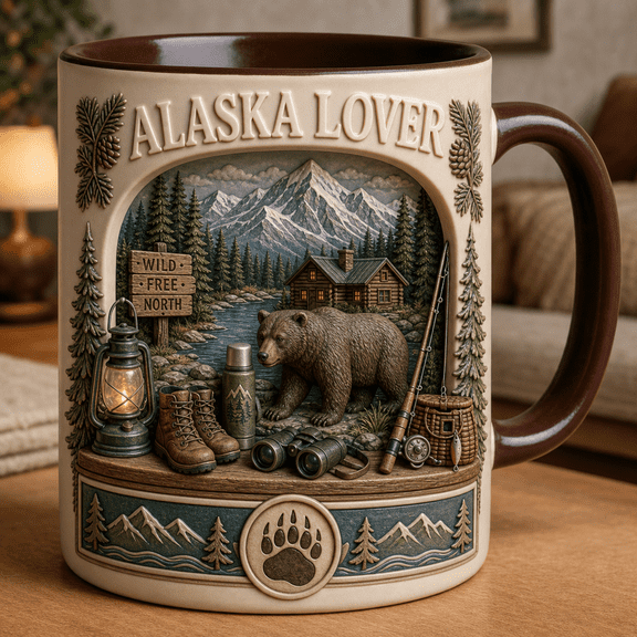 Knitting Addict Ceramic Mug 2D Printed 3D Effect Personalized Name Gift for Knitters